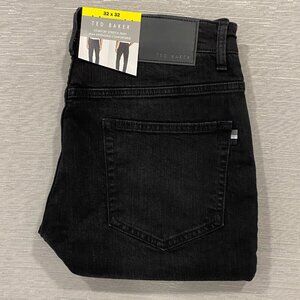 Ted Baker Jeans Mens 32 x 32 Straight Leg Regular Fit Black Denim Pants